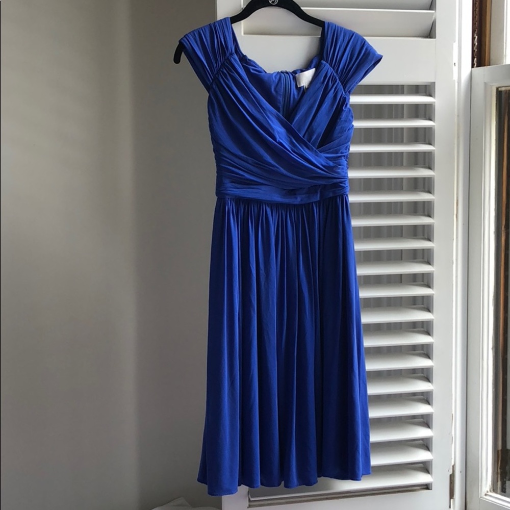 Blue JCrew Mathilda Liquid Dress - Picture 2 of 4